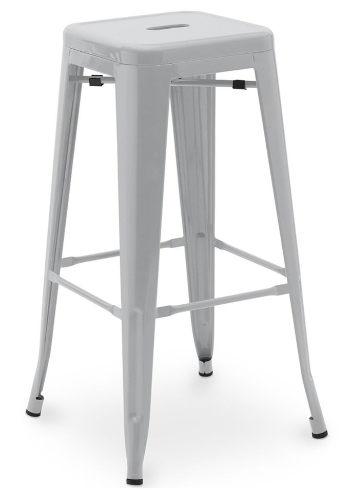 Tabouret haut industriel acier mat renforcé Kalax 76 cm - Haut de gamme - Photo n°1