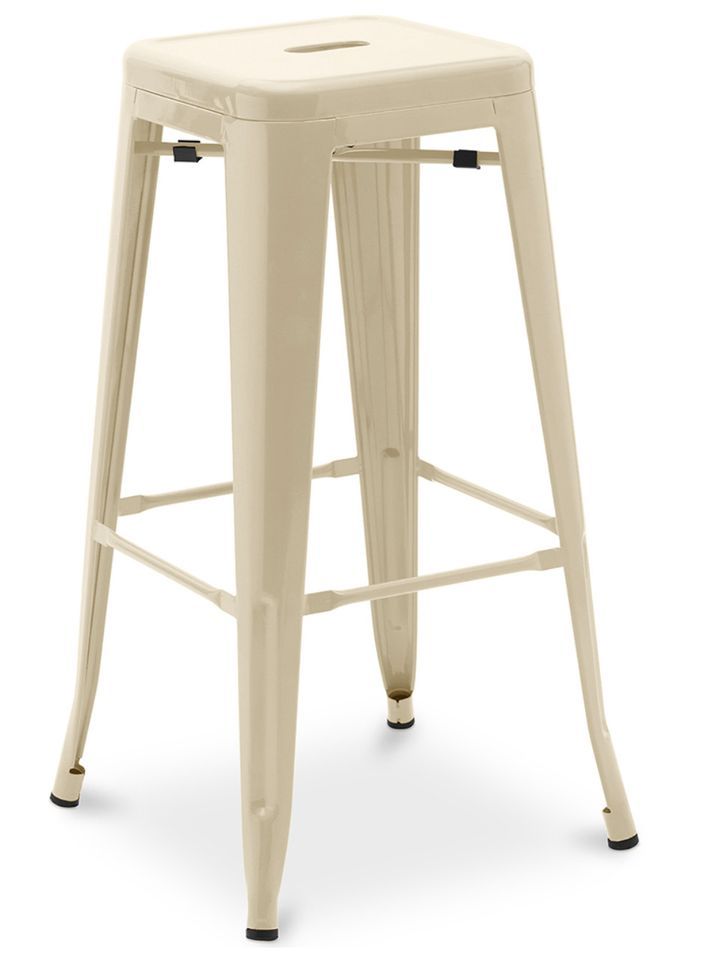 Tabouret haut industriel acier mat renforcé Kalax 76 cm - Haut de gamme - Photo n°1