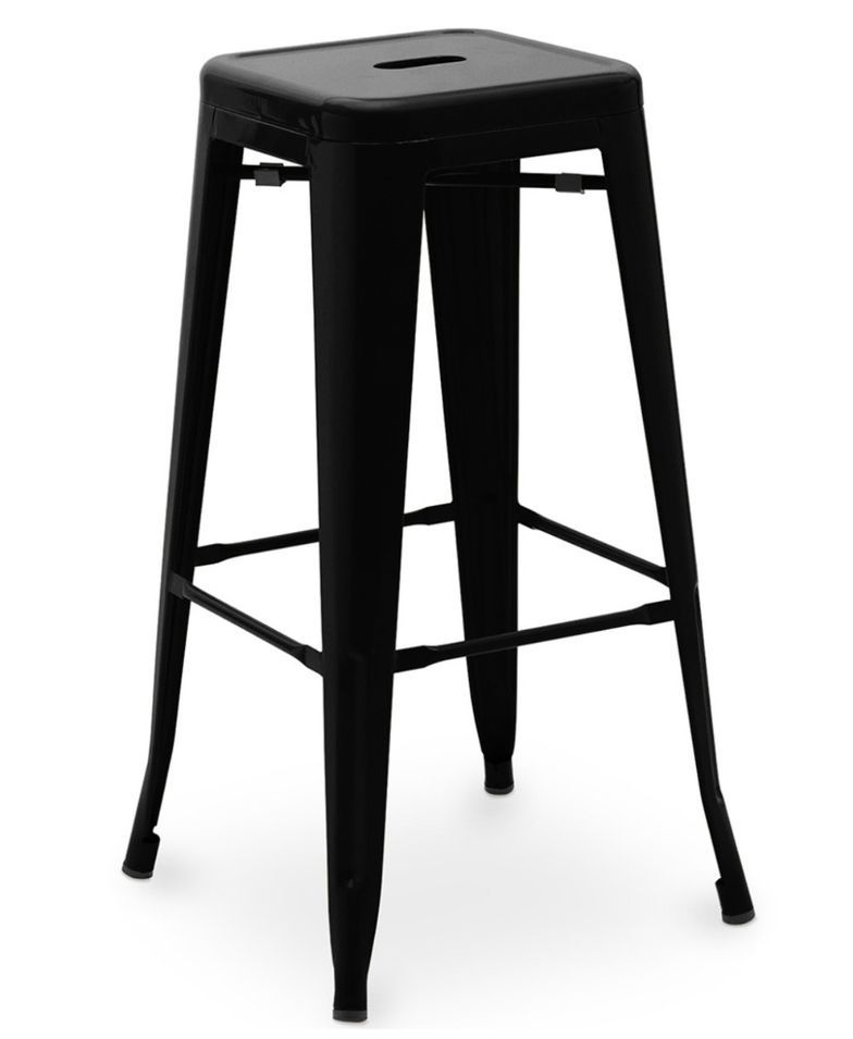 Tabouret haut industriel acier mat renforcé Kalax 76 cm - Haut de gamme - Photo n°1