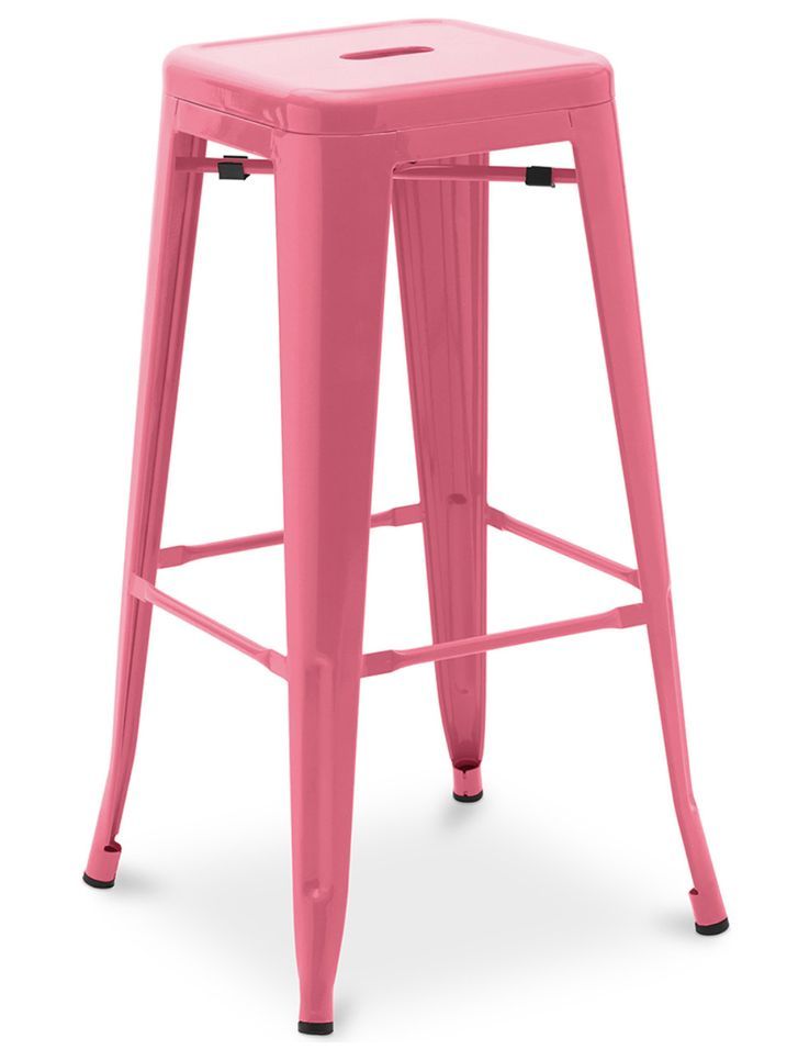 Tabouret haut industriel acier mat renforcé Kalax 76 cm - Haut de gamme - Photo n°1
