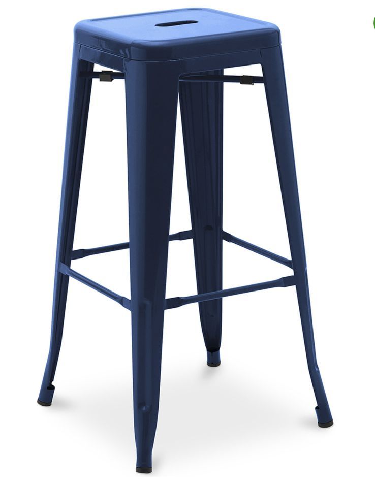 Tabouret haut industriel acier mat renforcé Kalax 76 cm - Haut de gamme - Photo n°1