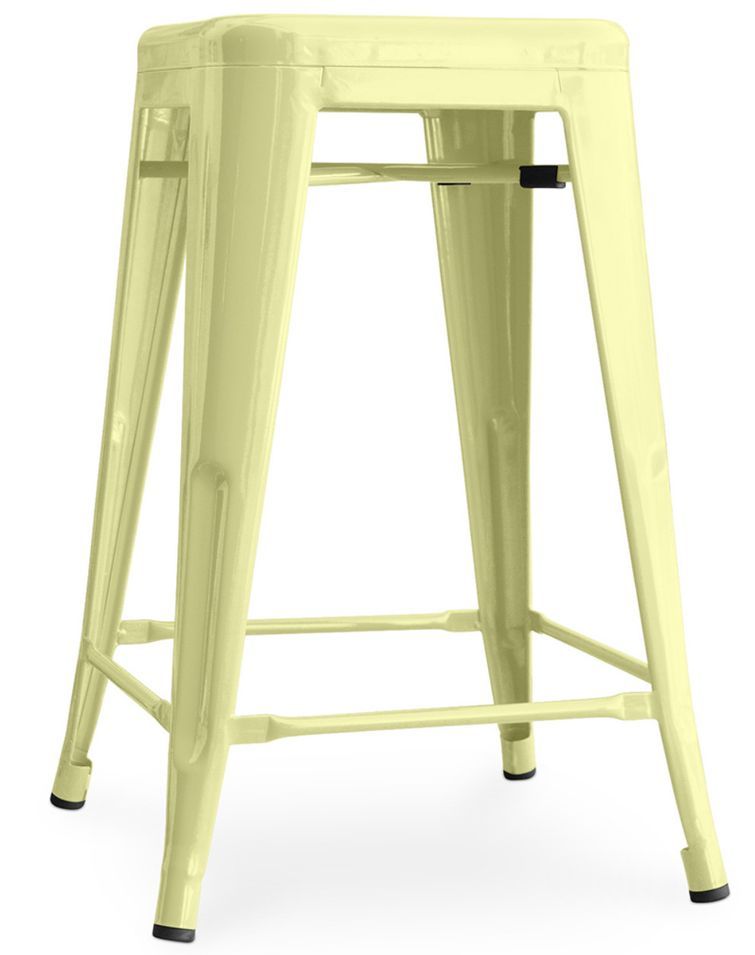 Tabouret industriel acier brillant renforcé Kalax 60 cm - Haut de gamme - Photo n°1