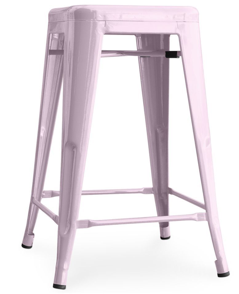 Tabouret industriel acier brillant renforcé Kalax 60 cm - Haut de gamme - Photo n°1