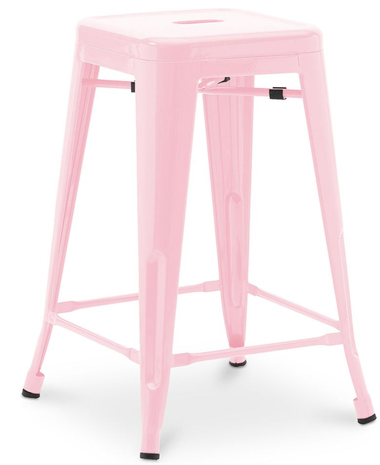 Tabouret industriel acier brillant renforcé Kalax 60 cm - Haut de gamme - Photo n°1