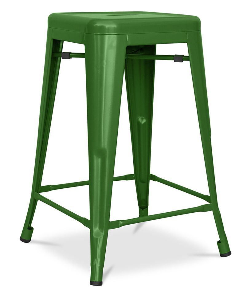 Tabouret industriel acier mat renforcé Kalax 60 cm - Haut de gamme - Photo n°1