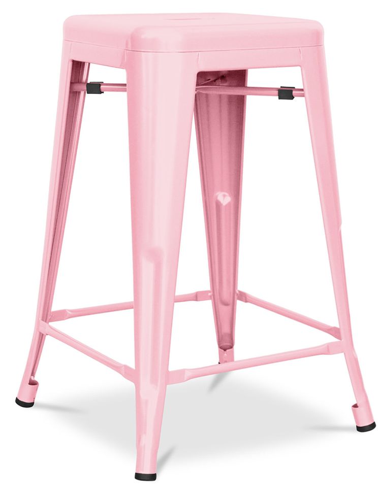 Tabouret industriel acier mat renforcé Kalax 60 cm - Haut de gamme - Photo n°1