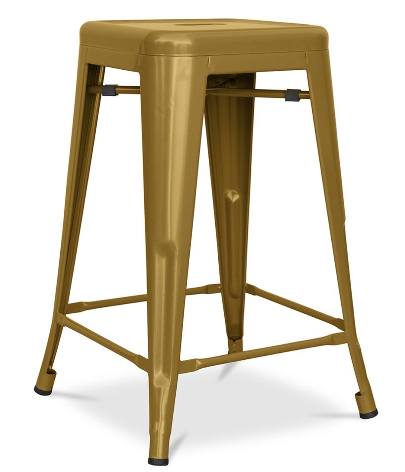 Tabouret industriel acier mat renforcé Kalax 60 cm - Haut de gamme - Photo n°1