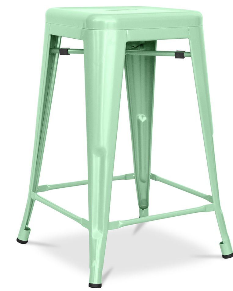 Tabouret industriel acier mat renforcé Kalax 60 cm - Haut de gamme - Photo n°1