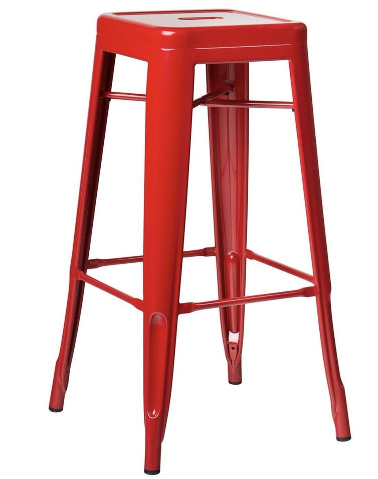 Tabouret industriel en acier brillant KONTOIR - Hauteur d'assise 65 cm - Photo n°1