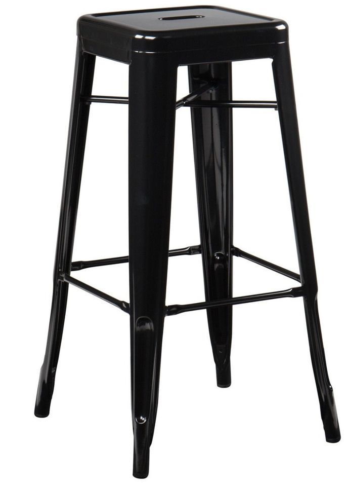 Tabouret industriel en acier brillant KONTOIR - Hauteur d'assise 65 cm - Photo n°1