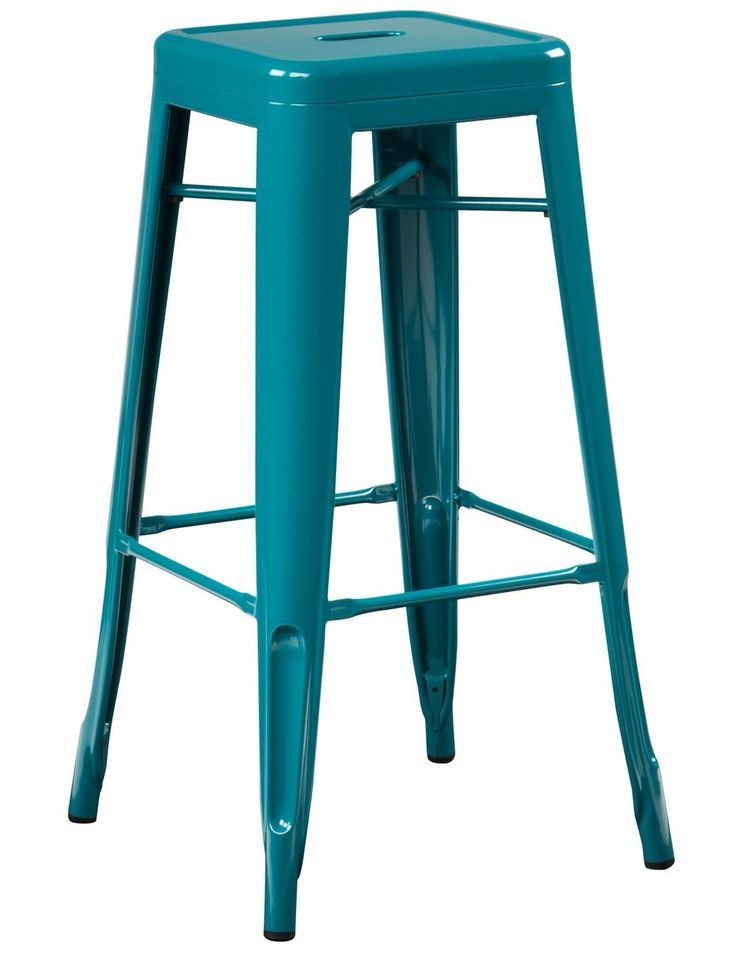 Tabouret industriel en acier brillant KONTOIR - Hauteur d'assise 76 cm - Photo n°1
