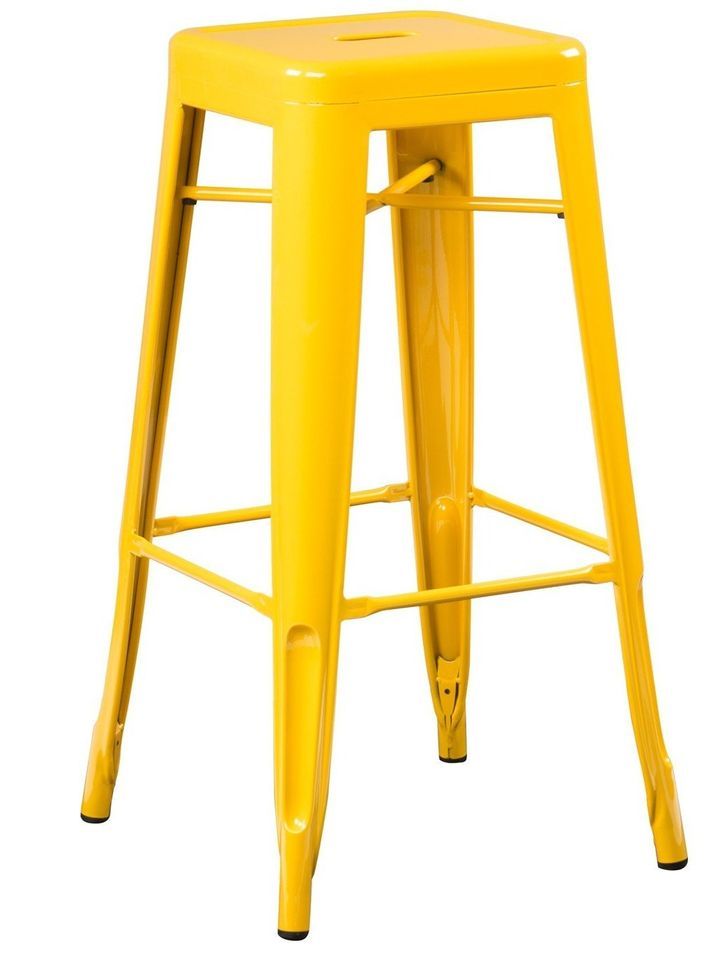 Tabouret industriel en acier brillant KONTOIR - Hauteur d'assise 76 cm - Photo n°1