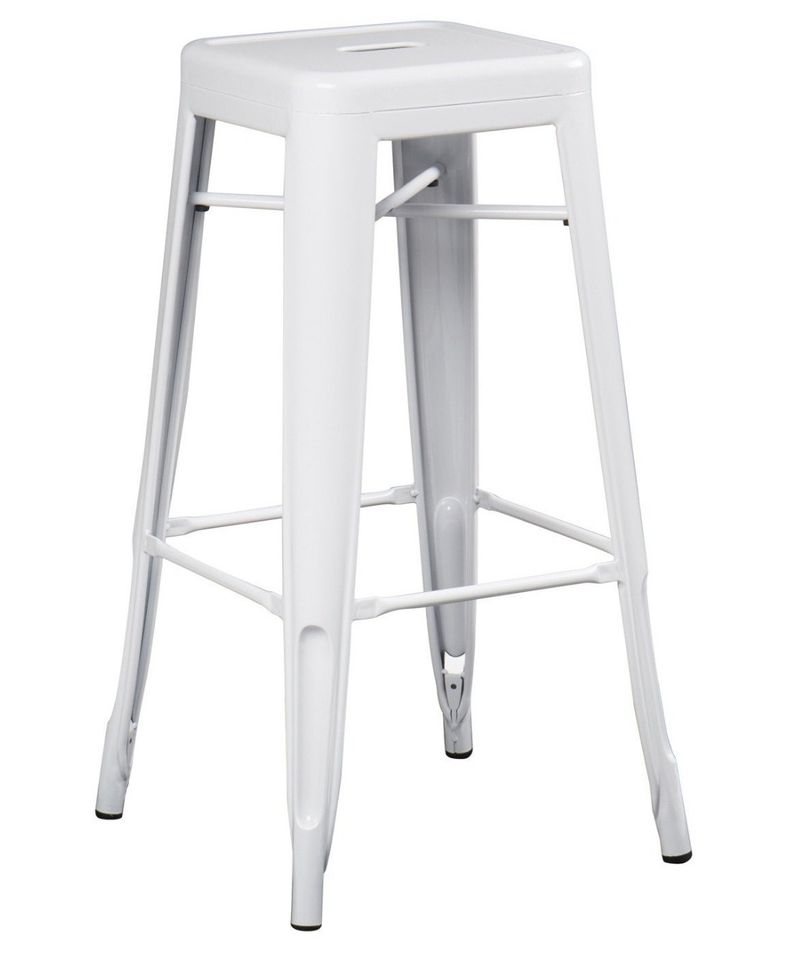 Tabouret industriel en acier brillant KONTOIR - Hauteur d'assise 76 cm - Photo n°1