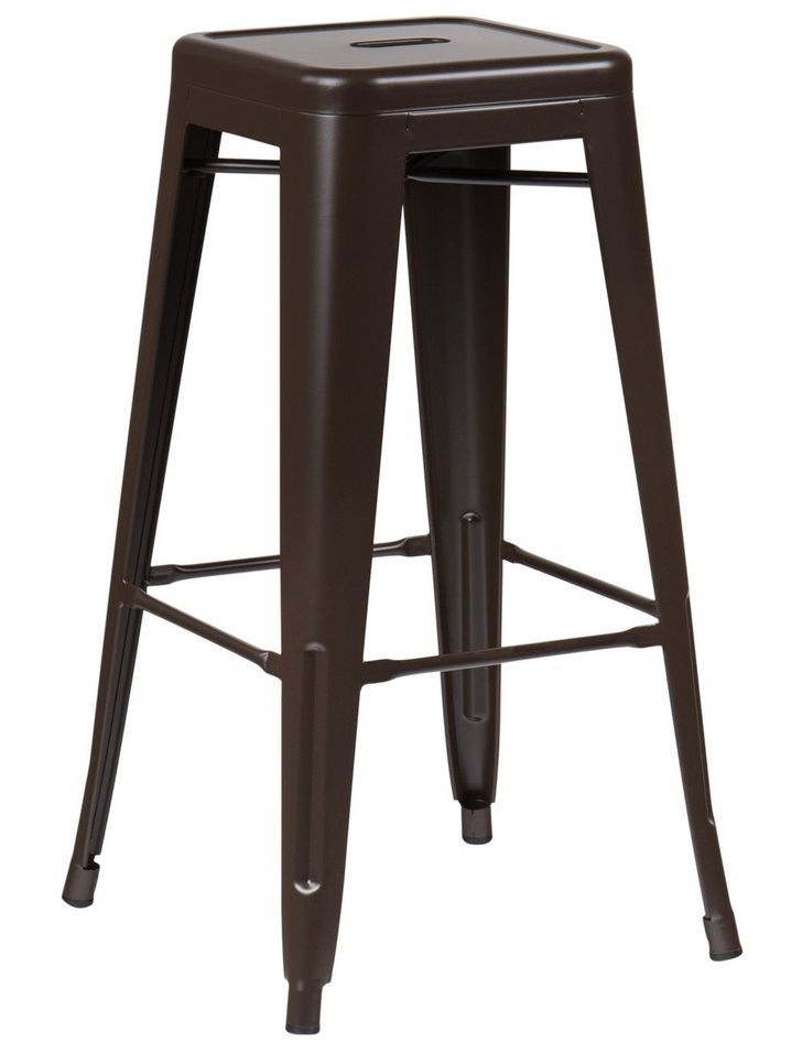 Tabouret industriel en acier brillant KONTOIR - Hauteur d'assise 76 cm - Photo n°1