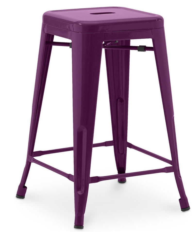 Tabouret industriel KALAX Premium 60 cm en acier brillant renforcé – Haut de gamme - Photo n°1