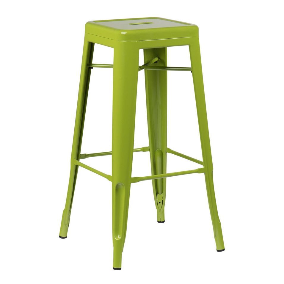 Tabouret industriel KONTOIR en acier brillant - Hauteur d'assise 76 cm - Photo n°1