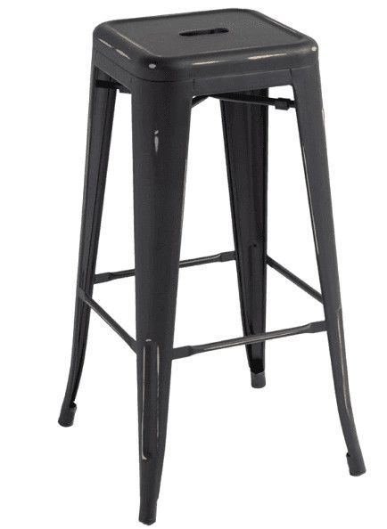 Tabouret industriel KONTOIR en acier vintage - Hauteur d'assise 76 cm - Photo n°1