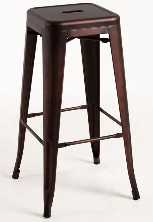 Tabouret industriel KONTOIR en acier vintage - Hauteur d'assise 76 cm - Photo n°1