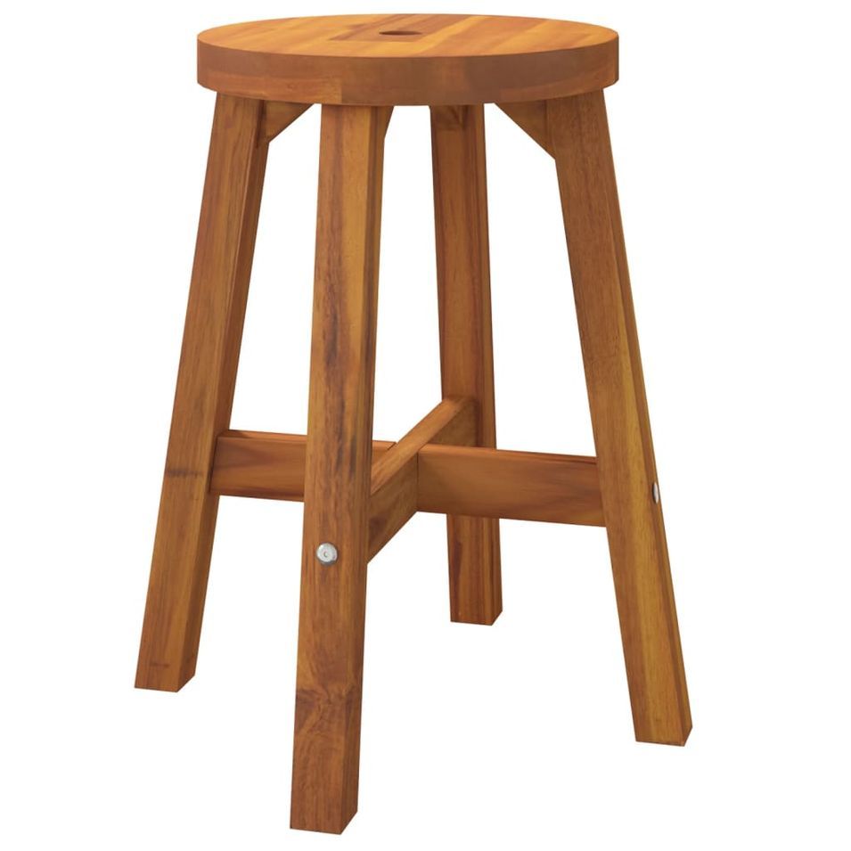 Tabouret Marron 38x38x45 cm Bois d'acacia solide - Photo n°1