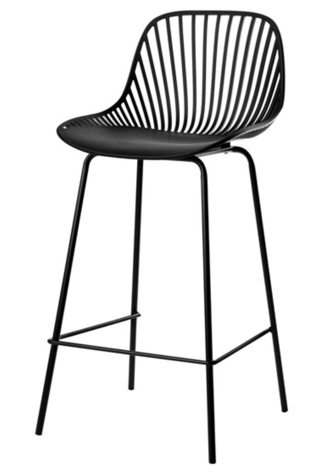 Tabouret métal et assise en polypropylène TYPHON - Hauteur d'assise 66 cm - Photo n°1