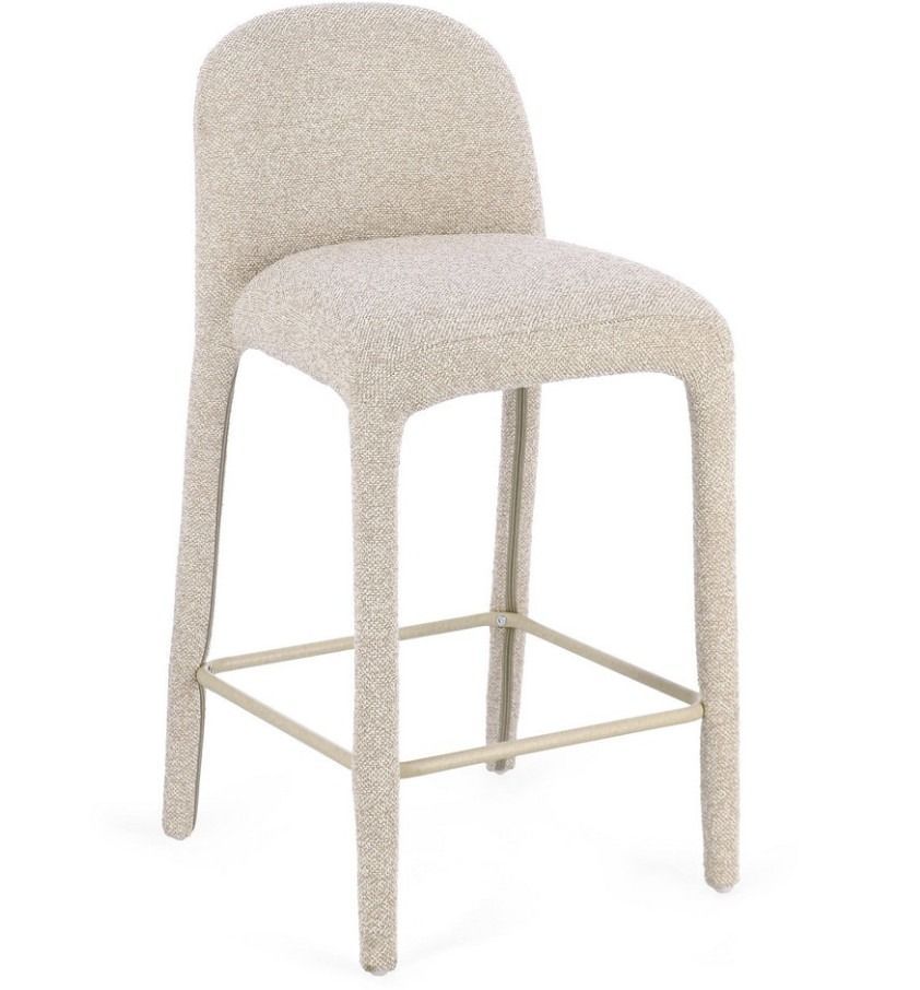 Tabouret moderne ANTARA – Tissu bouclé - Photo n°1