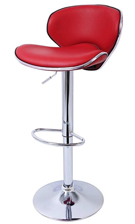 Tabouret simili bordeaux - Photo n°1
