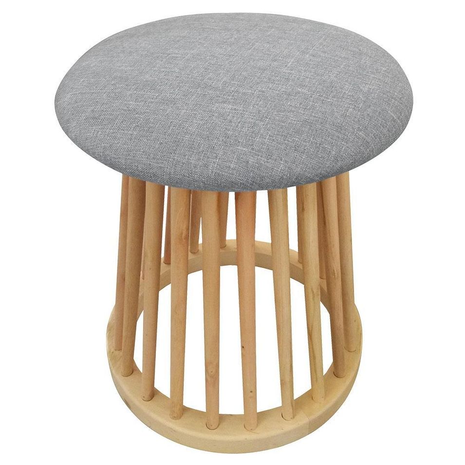 Tabouret style scandinave Norfolk Gris - Photo n°1