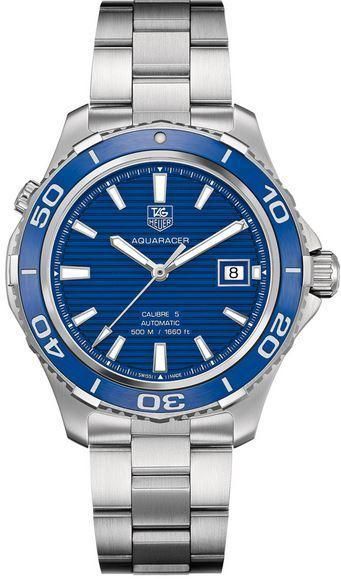 Tag Heuer Aquaracer 500 M Cal 5 41 Mm Blue Dial WAK2111.BA0830 - Photo n°1