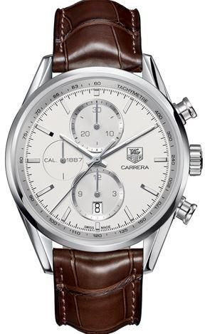 Tag Heuer Carrera Cal 1887 Chrono 41 Mm Silver CAR2111.FC6291 - Photo n°1