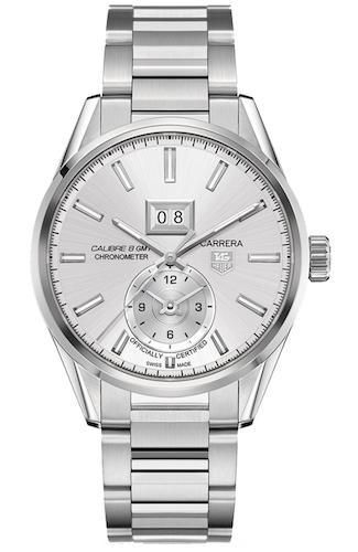 Tag Heuer carrera Cal 8-g Date Gmt 41mm Silver Dial Automatico WAR5011.BA0723 - Photo n°1