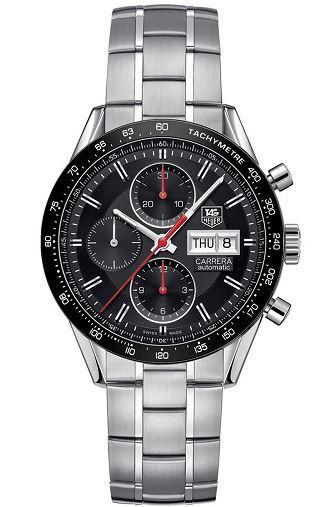 Tag Heuer Carrera Chrono Tachy Day Date 41 Mm Black Dial CV201AH.BA0725 - Photo n°1