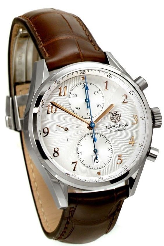 Tag Heuer Carrera Heritage Automatic Chrono Calibre 16 Rose Gold Dial TAG-CAS2112.FC6291 - Photo n°1