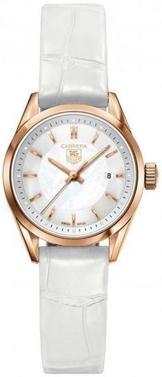 Tag Heuer Carrera Lady Rose Gold Mop 27 Mm WV1440.FC8179 - Photo n°1