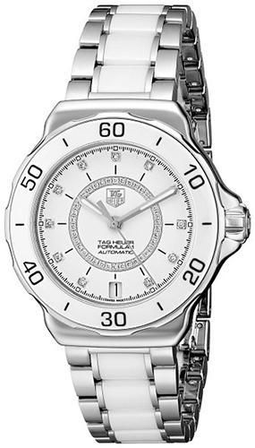 Tag Heuer F1 Auto Cal 5 Lady Steel & White Ceramic WAU2211.BA0861 - Photo n°1