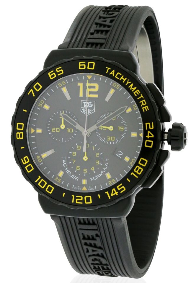 Tag Heuer F1 Chrono Quartz 42 Mm Black&yellow CAU111E.FT6024 - Photo n°1
