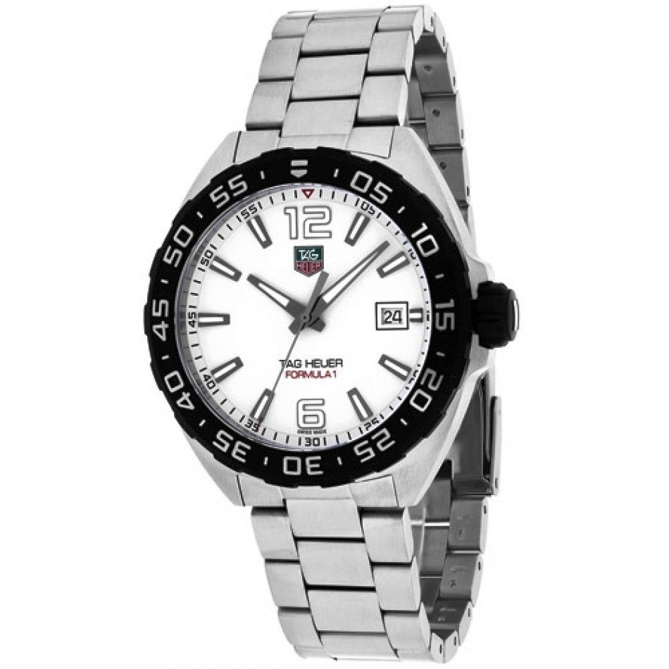 Tag Heuer F1 Quartz 41 Mm White Dial WAZ1111.BA0875 - Photo n°1