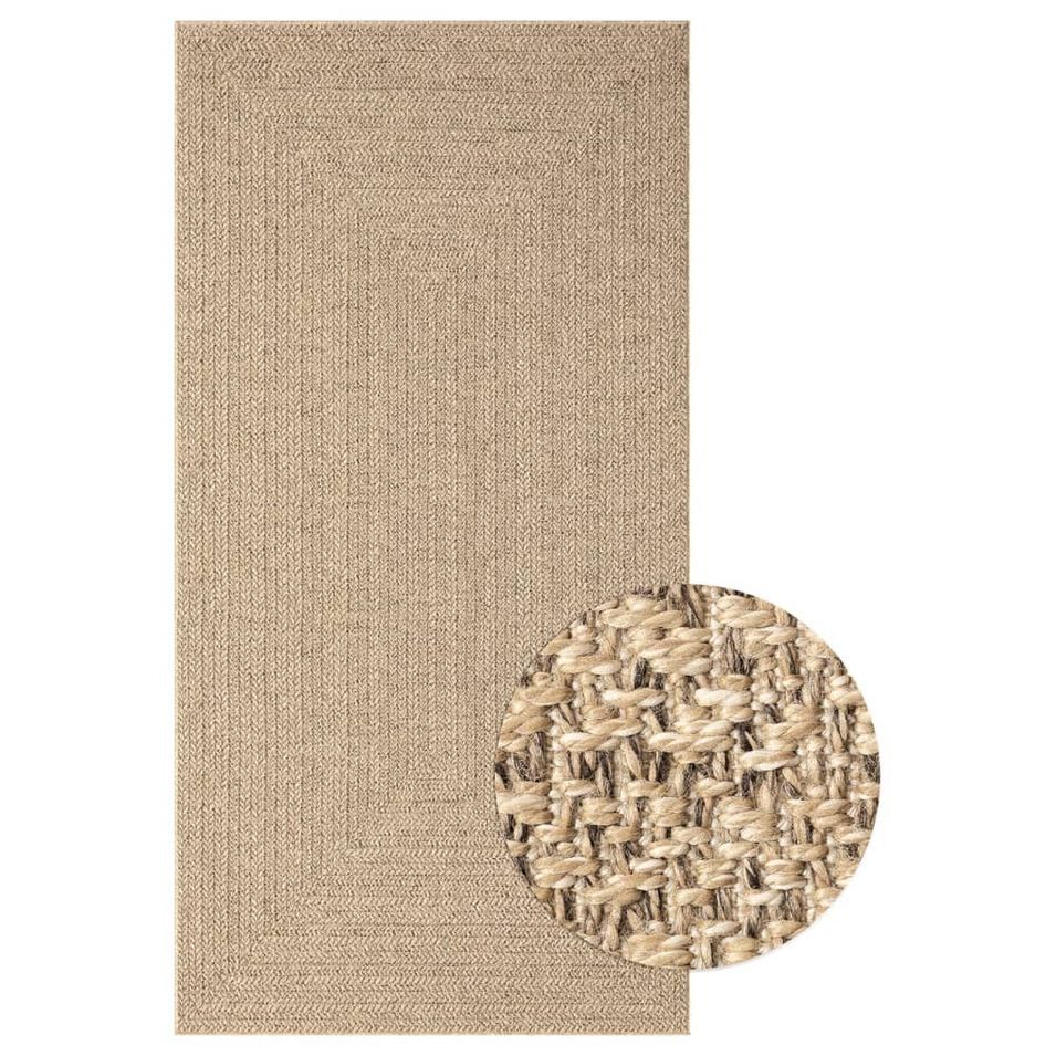 Tapis 80x150 cm aspect jute intérieur et extérieur - Photo n°1