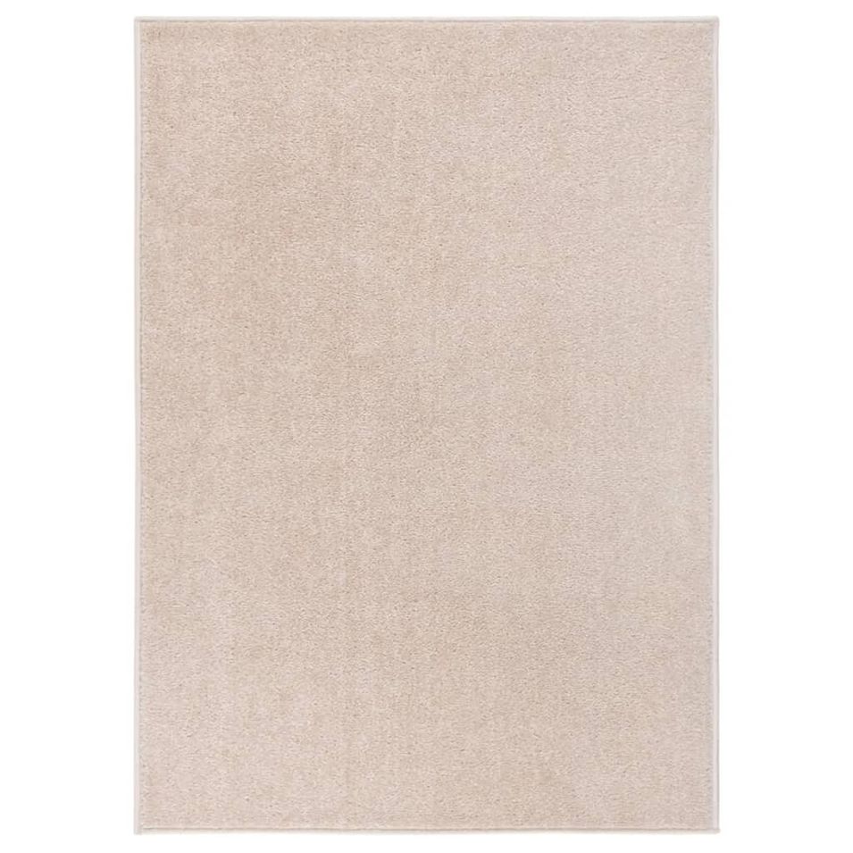 Tapis à poils courts 120x170 cm Beige foncé - Photo n°1