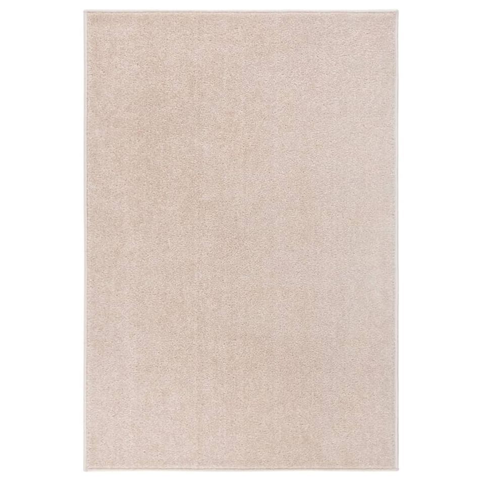 Tapis à poils courts 160x230 cm Beige foncé - Photo n°1