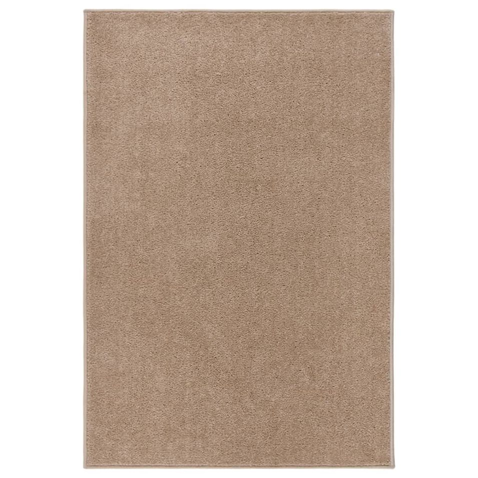 Tapis à poils courts 160x230 cm Marron - Photo n°1