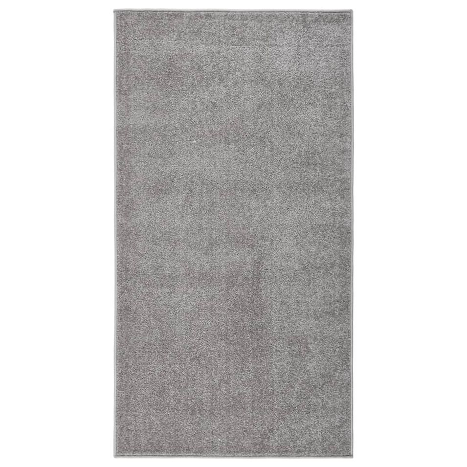 Tapis à poils courts 80x150 cm Gris - Photo n°1