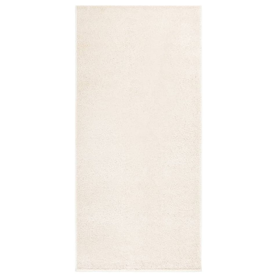 Tapis à poils souples antidérapant 115x170 cm Beige - Photo n°1