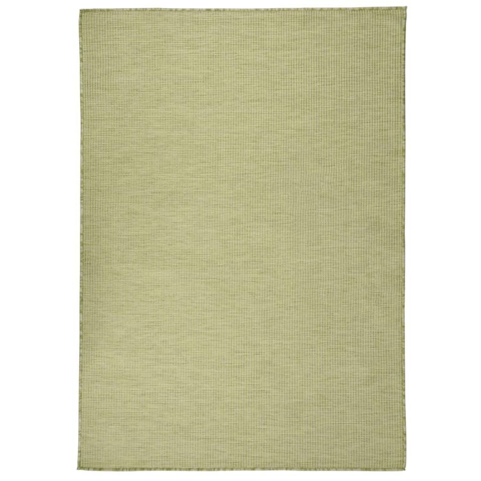 Tapis à tissage plat d'extérieur 200x280 cm Vert - Photo n°1