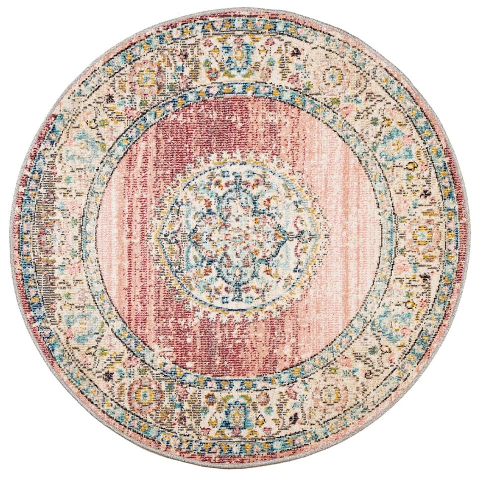 Tapis ARBIZU intérieur extérieur design vintage Ø 200 cm - Photo n°1