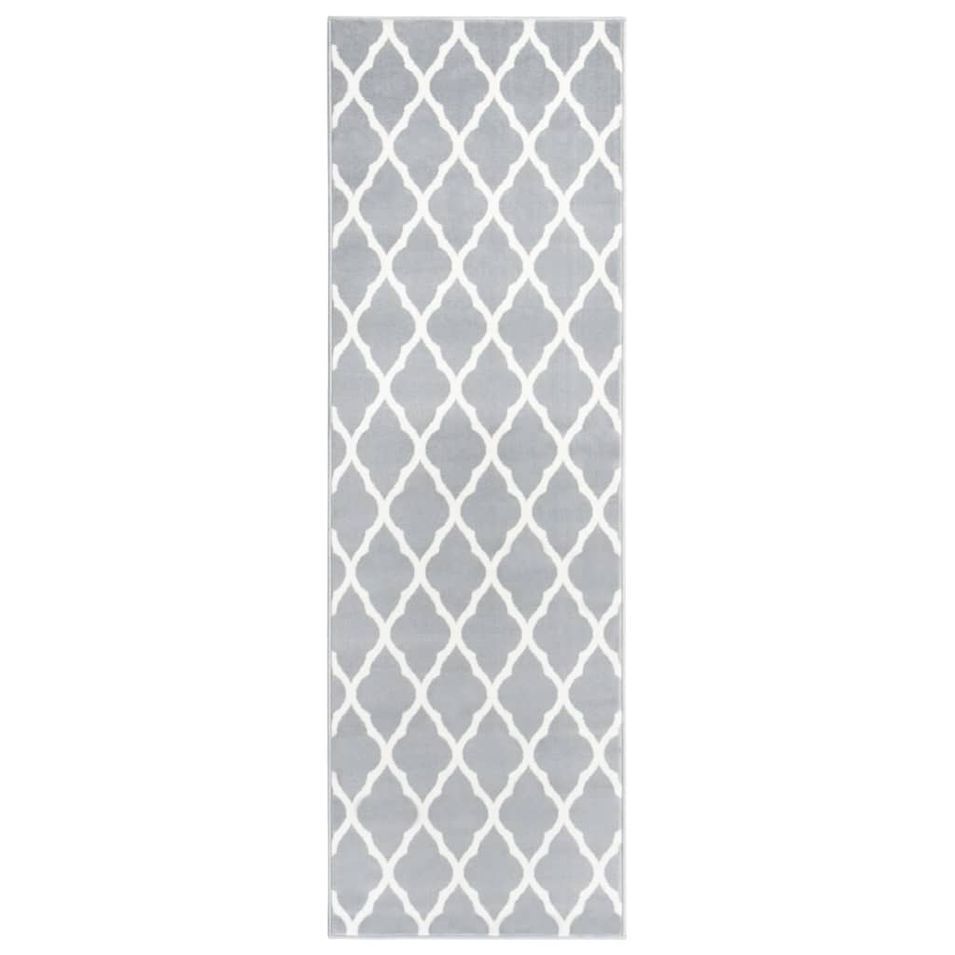 Tapis BCF Gris et blanc 60x150 cm - Photo n°1