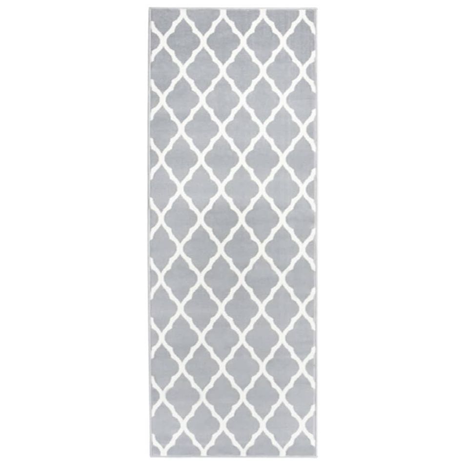 Tapis BCF Gris et blanc 80x200 cm - Photo n°1