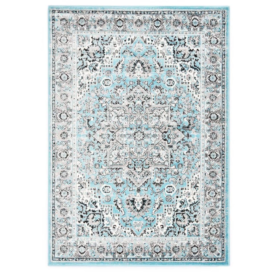 Tapis Bleu clair 160x230 cm PP - Photo n°1
