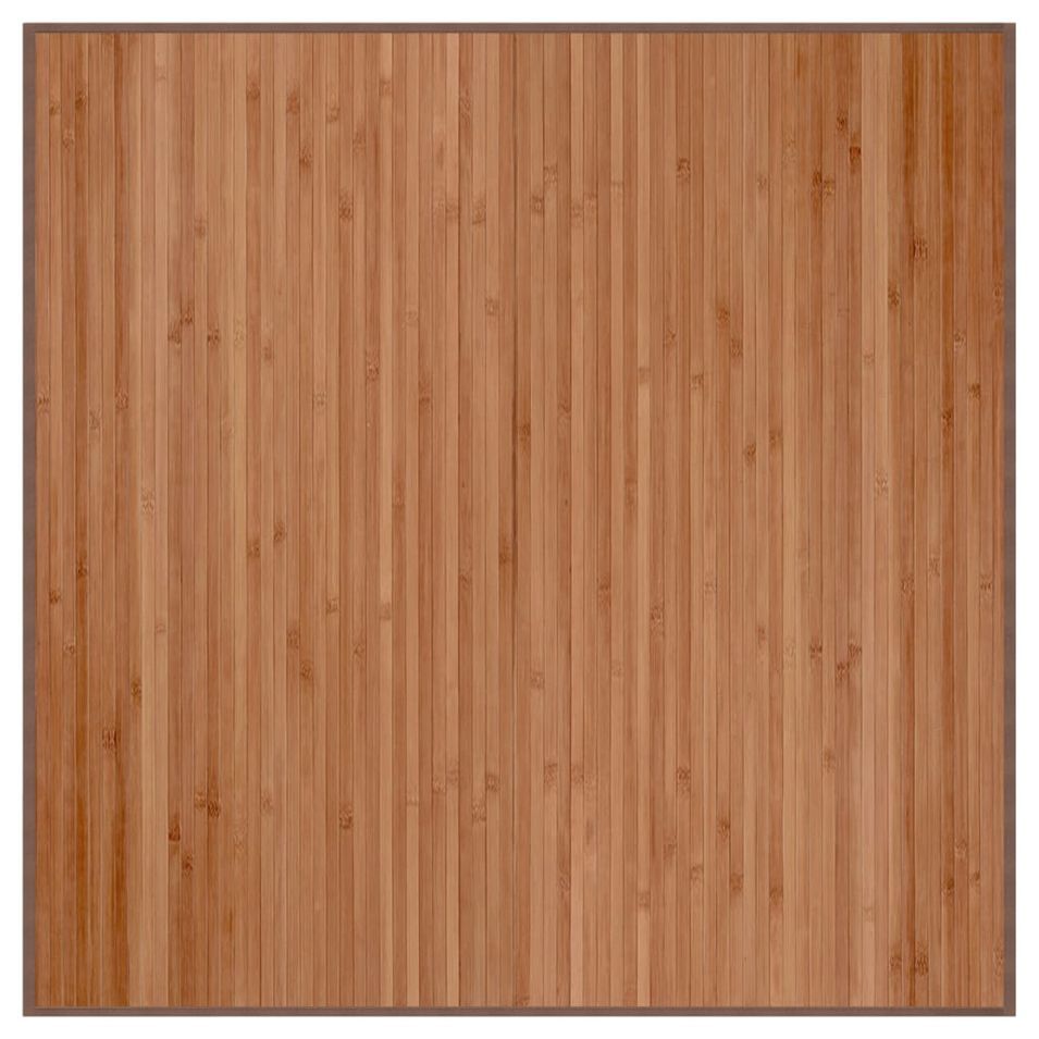 Tapis carré naturel 100x100 cm bambou - Photo n°1