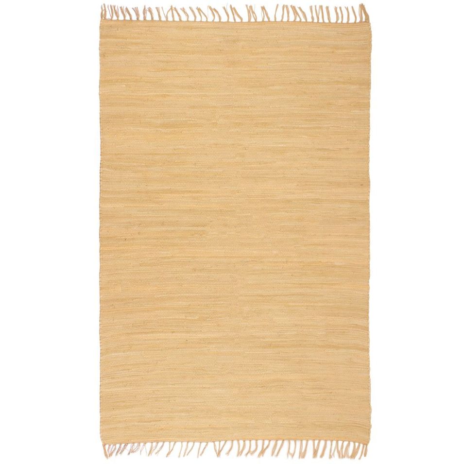 Tapis Chindi Coton tissé à la main 200 x 290 cm Beige - Photo n°1