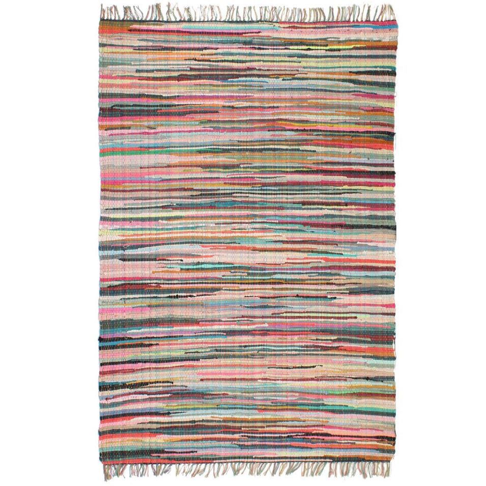 Tapis Chindi Coton tissé à la main 200 x 290 cm Multicolore - Photo n°1